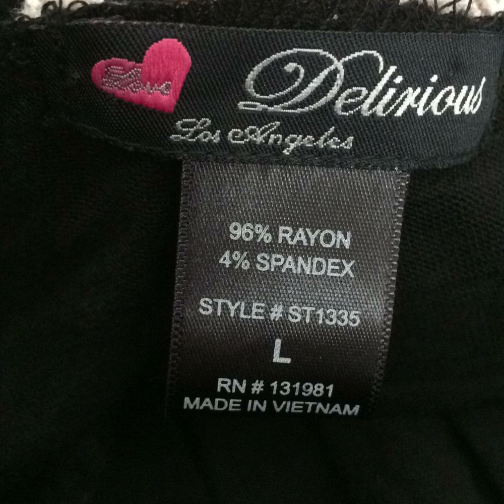 Tunic top Sz L black - Picture 5 of 5